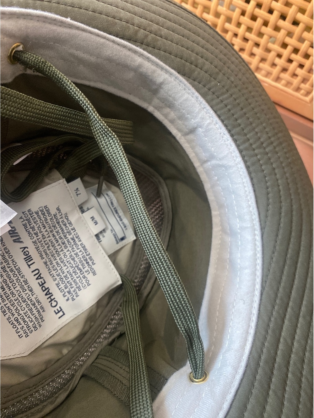 Green Airflo Tilley Outdoor Fishing Sun Hat Medium 7 1/4 - Picture 3 of 4